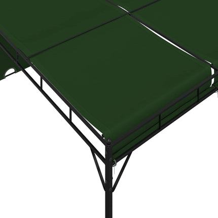 Paviljong 4 x 3 x 2,3 m Grön Polyester och Stål