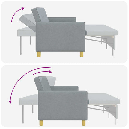 Pull Out Sofa Bed Ljusgrön Tyg