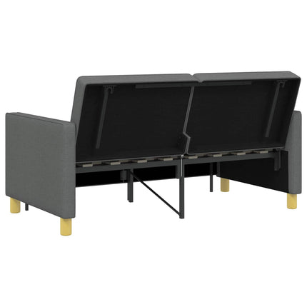 Pull Out Sofa Bed Mörkgrå Tyg