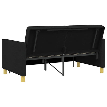 Pull Out Sofa Bed Svart Tyg