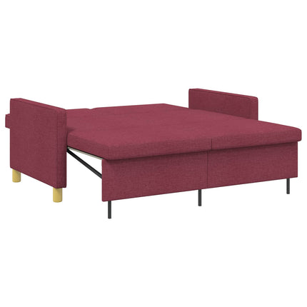 Pull Out Sofa Bed Vinröd Tyg