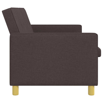 Pull Out Sofa Bed Mörkbrun Tyg