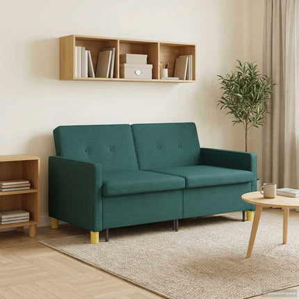 Pull Out Sofa Bed Mörkgrön Tyg