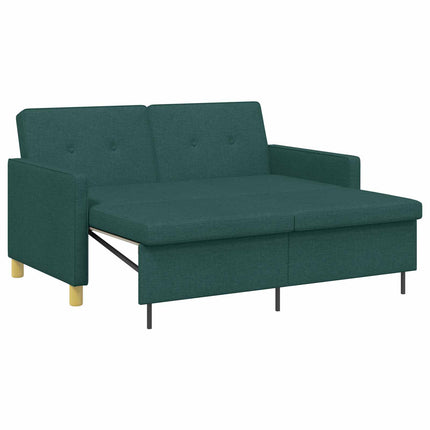 Pull Out Sofa Bed Mörkgrön Tyg