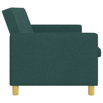 Pull Out Sofa Bed Mörkgrön Tyg
