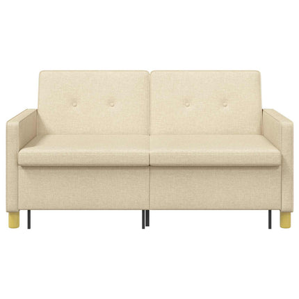 Pull Out Sofa Bed Gräddvit Tyg