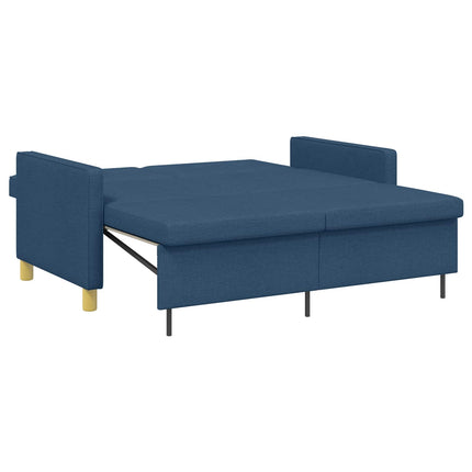 Pull Out Sofa Bed Blå Tyg