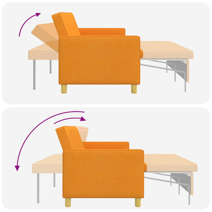 Pull Out Sofa Bed Mörkgul Tyg