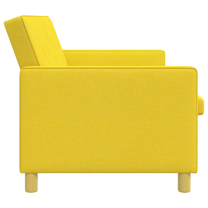 Pull Out Sofa Bed Ljusgul Tyg