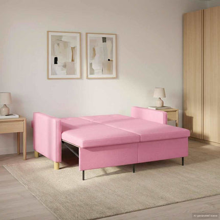 Pull Out Sofa Bed Rosa Tyg