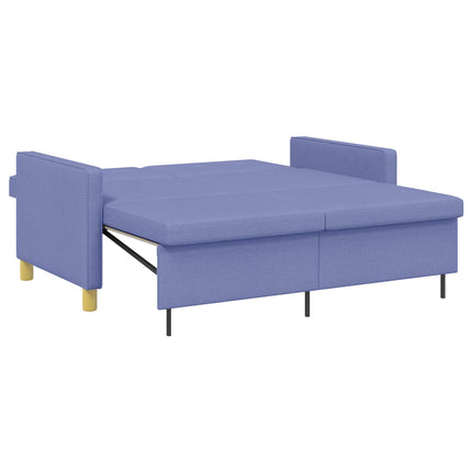Pull Out Sofa Bed Jeansblå Tyg
