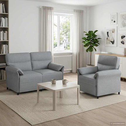 Soffset 2 st Ljusgrå Tyg