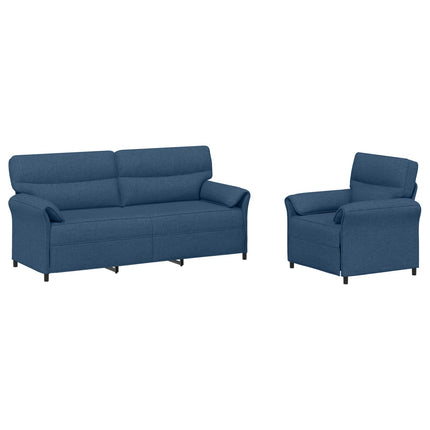 Soffset 2 st Blå Tyg