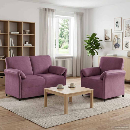 Soffset 2 st Lila Sammet