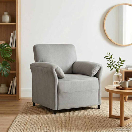 En-sitssoffa Ljusgrå 88 x 83 x 95 cm Sammet