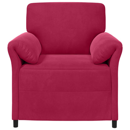 En-sitssoffa Vinröd 88 x 83 x 95 cm Sammet