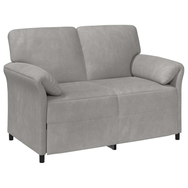 2-sits soffa Ljusgrå 138 x 83 x 95 cm Sammet