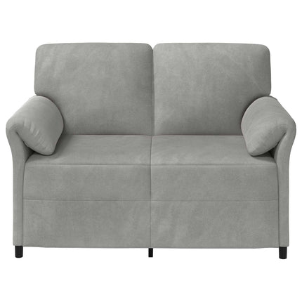 2-sits soffa Ljusgrå 138 x 83 x 95 cm Sammet
