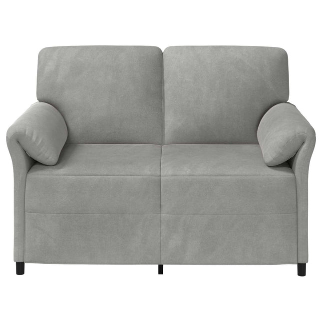 2-sits soffa Ljusgrå 138 x 83 x 95 cm Sammet
