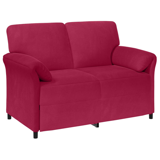 2-sits soffa Vinröd 138 x 83 x 95 cm Sammet
