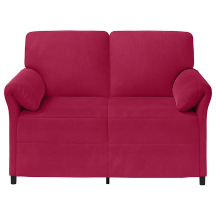 2-sits soffa Vinröd 138 x 83 x 95 cm Sammet