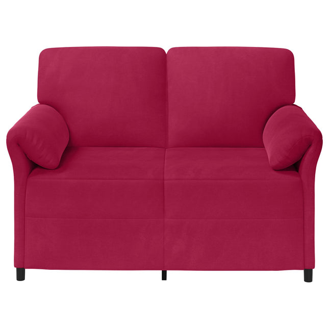 2-sits soffa Vinröd 138 x 83 x 95 cm Sammet