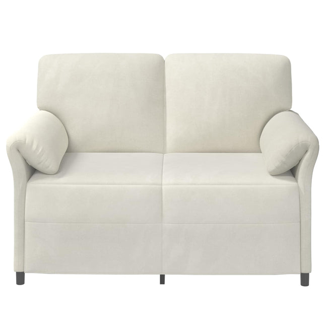 2-sits soffa Gräddvit 138 x 83 x 95 cm Sammet