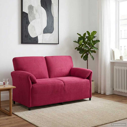 2-sits soffa Vinröd 158 x 83 x 95 cm Sammet