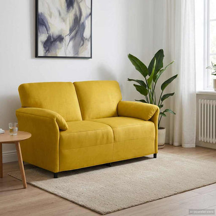 2-sits soffa Gul 158 x 83 x 95 cm Sammet