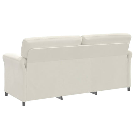 3-Sits soffa Gräddvit 198 x 83 x 95 cm Sammet