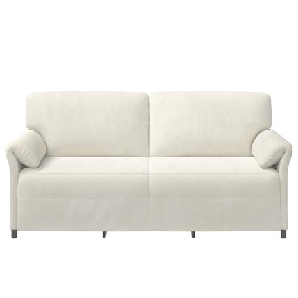 3-Sits soffa Gräddvit 198 x 83 x 95 cm Sammet