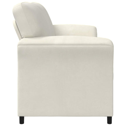 3-Sits soffa Gräddvit 198 x 83 x 95 cm Sammet