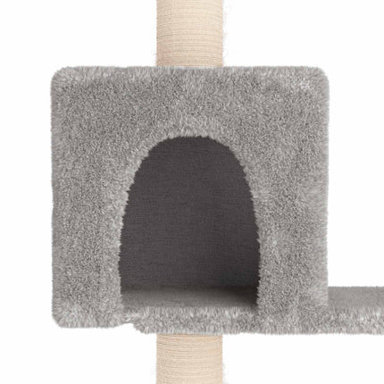 Kattträd med sisal klöspelare Ljusgrå 177,5 cm