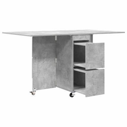 Matbord 2 pcs 140 x 80 x 77 cm Konstruerat trä Betonggrå
