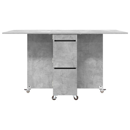Matbord 2 pcs 140 x 80 x 77 cm Konstruerat trä Betonggrå