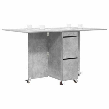 Matbord 2 pcs 140 x 80 x 77 cm Konstruerat trä Betonggrå