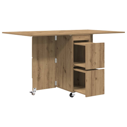 Matbord 140 x 80 x 77 cm Konstruerat trä Artisan-ek Rektangulär