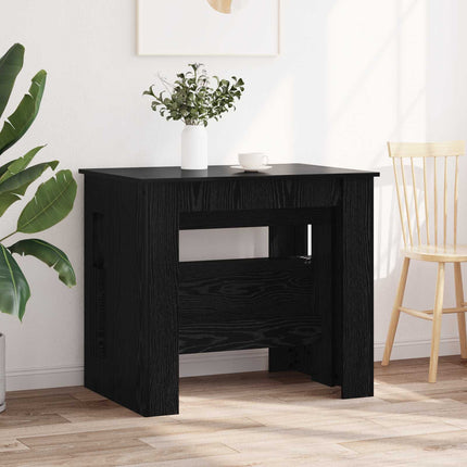 Matbord 180 x 85 x 75 cm Konstruerat trä Svart ek Rektangulär