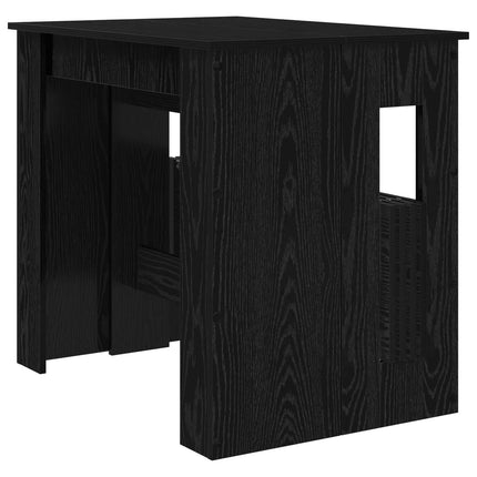 Matbord 180 x 85 x 75 cm Konstruerat trä Svart ek Rektangulär