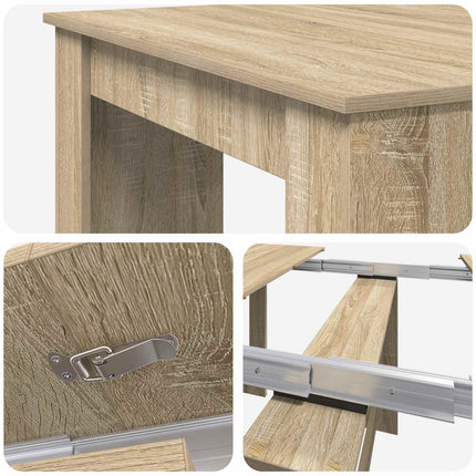 Matbord 180 x 85 x 75 cm Konstruerat trä Sonoma-ek Rektangulär
