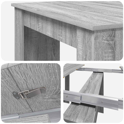 Matbord 180 x 85 x 75 cm Konstruerat trä Grå Sonoma Rektangulär