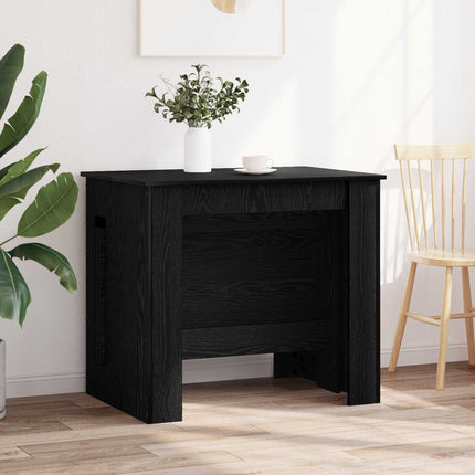 Matbord 240 x 85 x 75 cm Konstruerat trä Svart ek Rektangulär