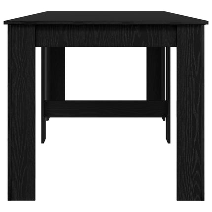 Matbord 240 x 85 x 75 cm Konstruerat trä Svart ek Rektangulär