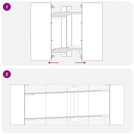 Matbord 240 x 85 x 75 cm Konstruerat trä Rökt ek Rektangulär