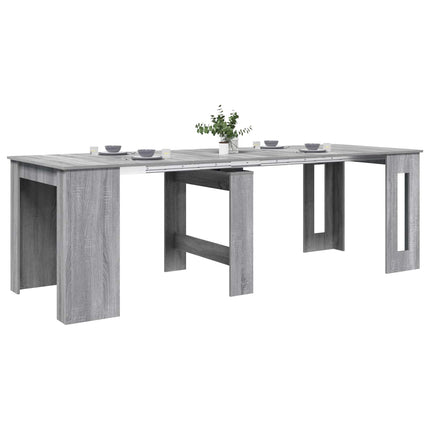 Matbord 240 x 85 x 75 cm Konstruerat trä Grå Sonoma Rektangulär