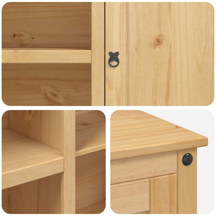Köksvagn 2 pcs Honungsvax 112 x 77 x 91,5 cm Massivt furu