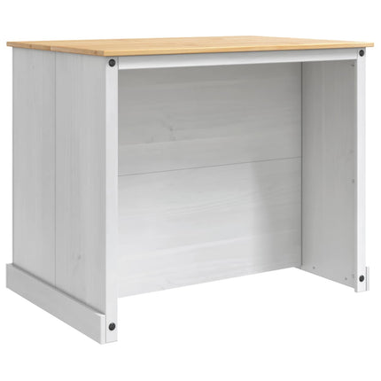 Köksvagn med hylla 2 pcs Vit och Honungsvax 112 x 77 x 91,5 cm