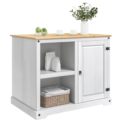 Köksö set 2 st Vit och Honungsvax 112 x 77 x 91,5 cm