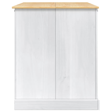 Köksö set 2 st Vit och Honungsvax 112 x 77 x 91,5 cm