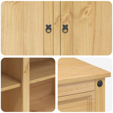 Köksvagn 2 pcs Honungsvax 112 x 70 x 91,5 cm Massivt furu